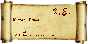 Kurai Emma névjegykártya
