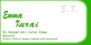 emma kurai business card